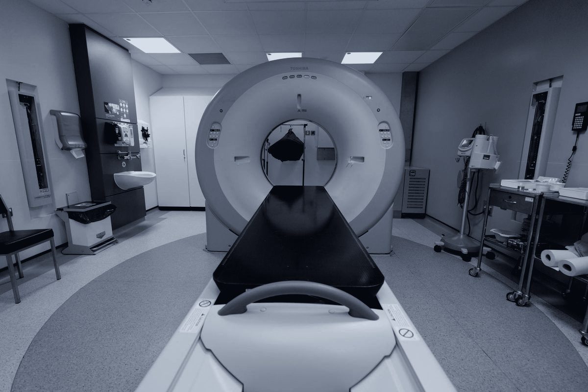 A precision rigging lift of sensitive medical equipment